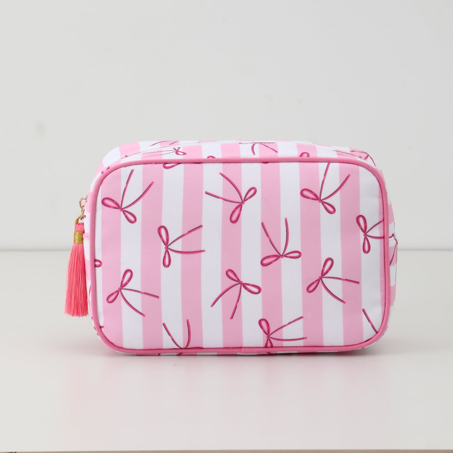 RTS • Wholesale Stripe cosmetic bag