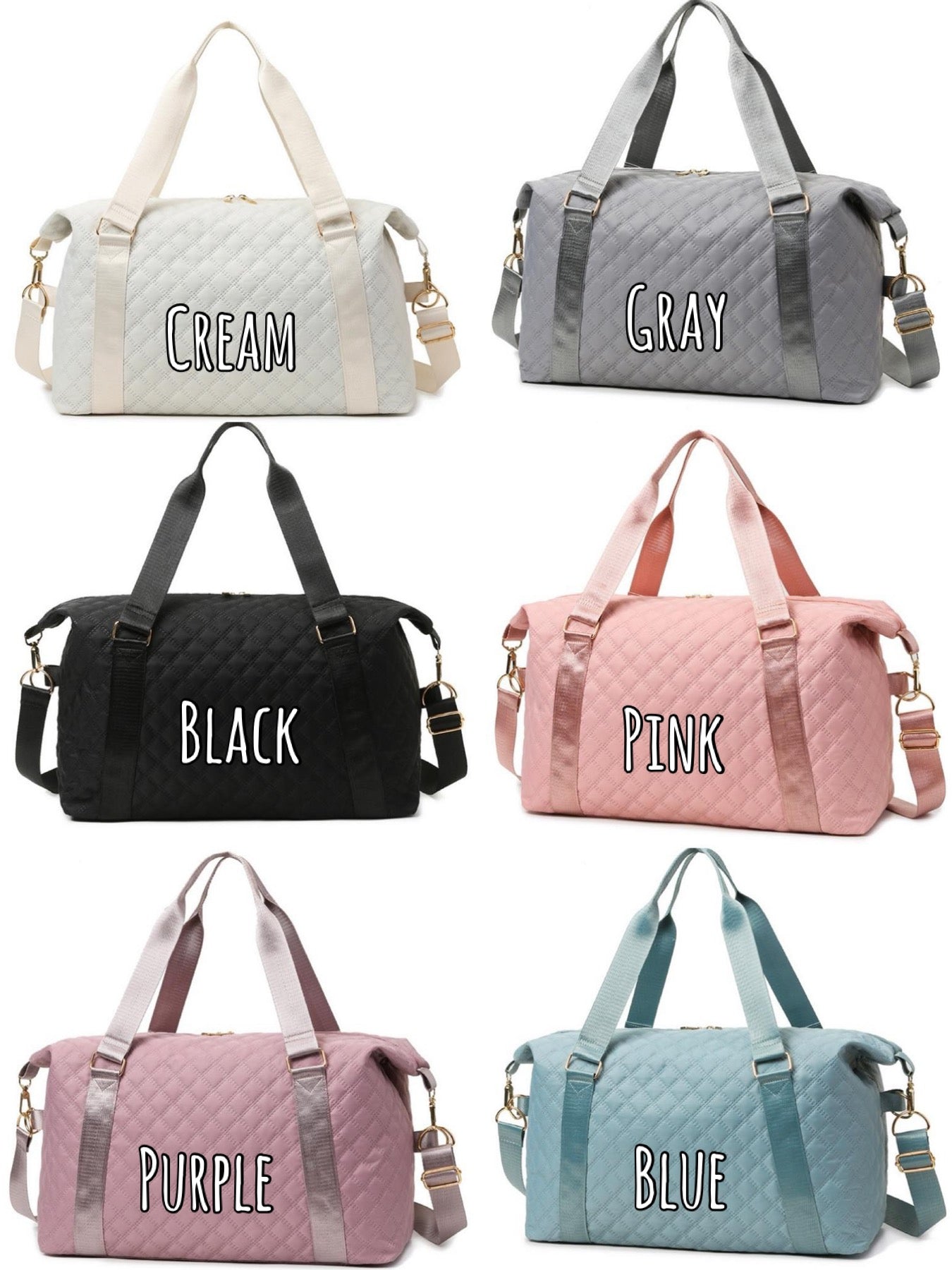 *Preorder* Wholesale Quilted Weekender Bag