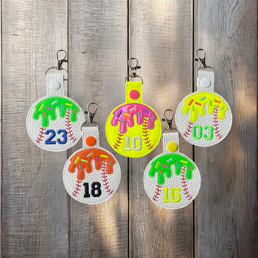 Baseball Melt Keychain