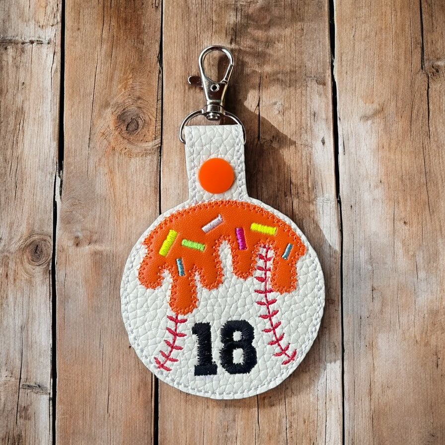 Baseball Melt Keychain
