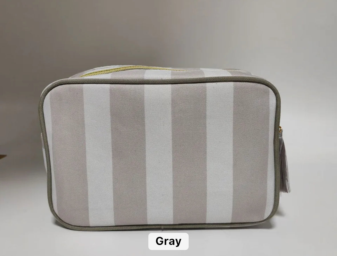 RTS • Wholesale Stripe cosmetic bag