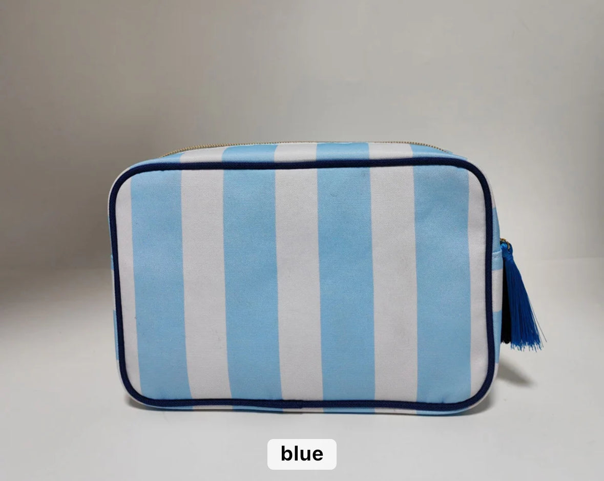 RTS • Wholesale Stripe cosmetic bag