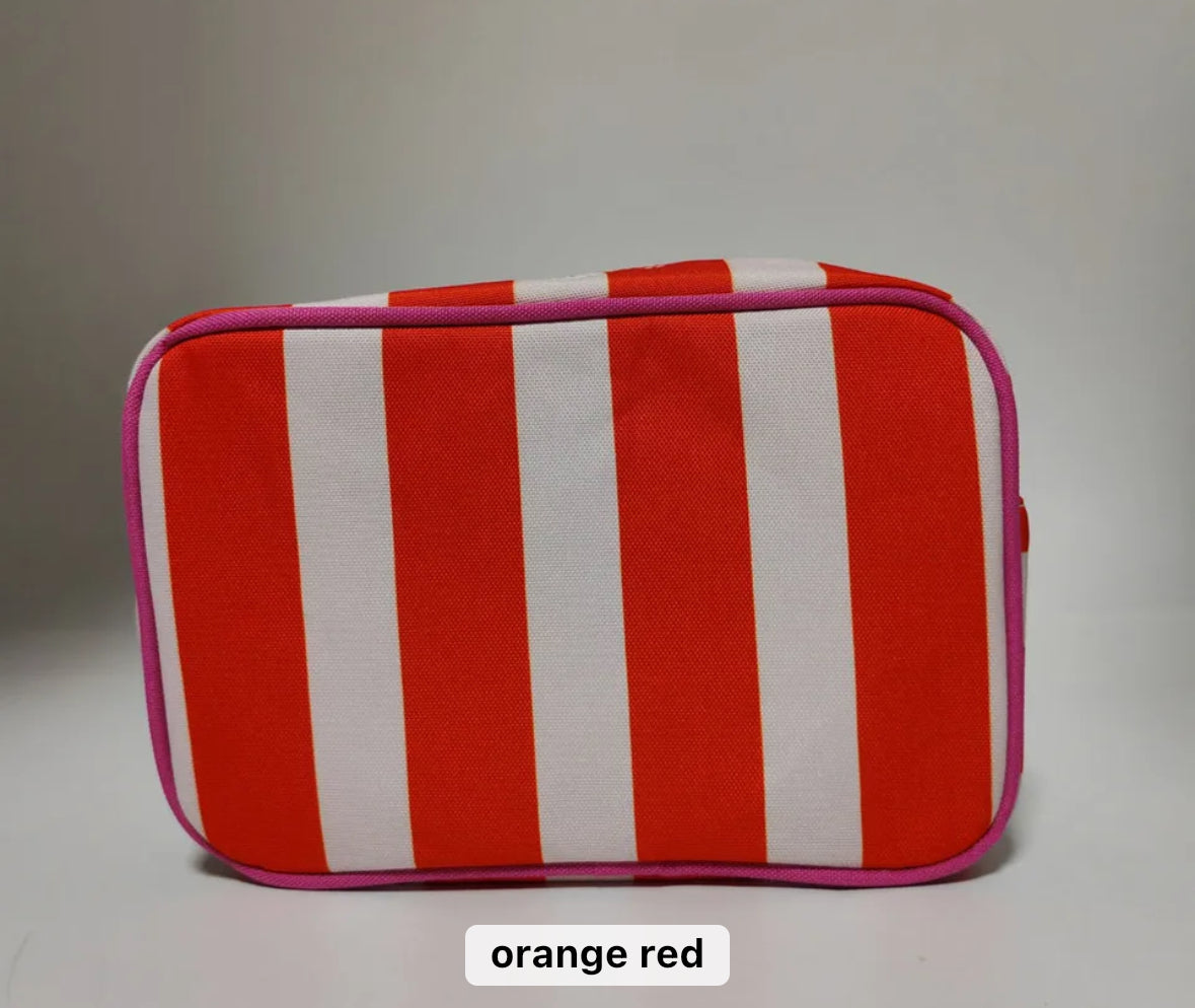 RTS • Wholesale Stripe cosmetic bag