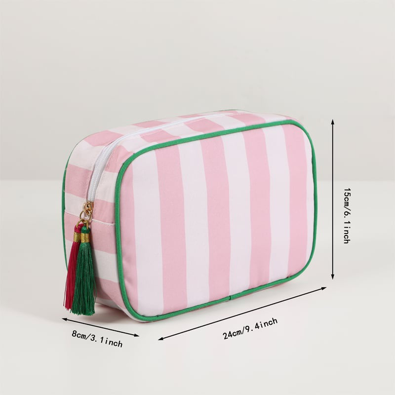 RTS • Wholesale Stripe cosmetic bag