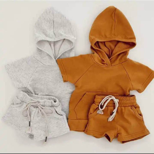 Short Sleeve Hoody & Shorts Set
