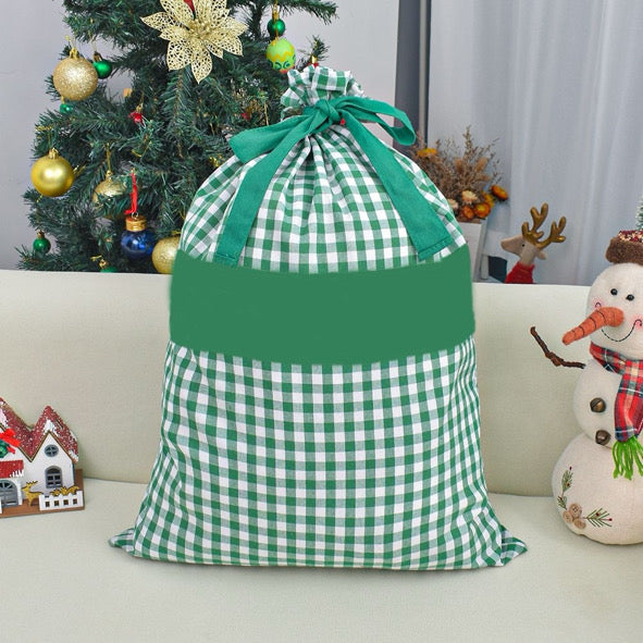 RTS • Wholesale Gingham Santa Sack & Stockings