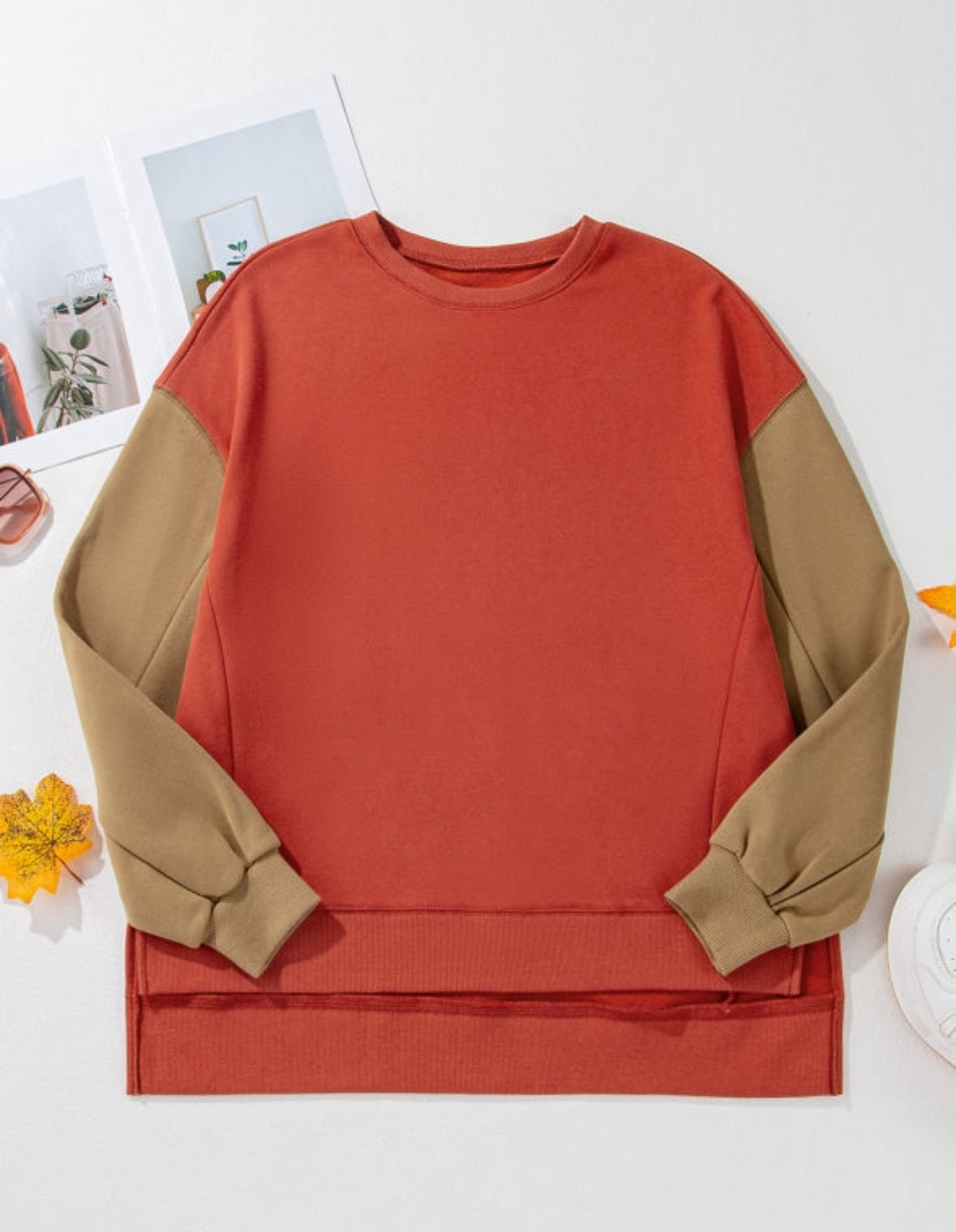 *Preorder* Wholesale Women's Two-Tone Drop Shoulder Sweatshirt