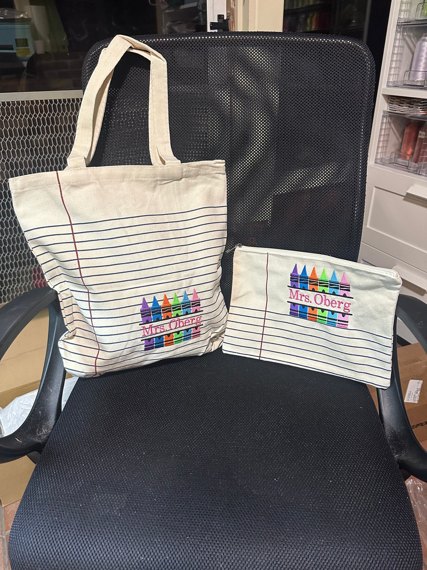 RTS • Wholesale Notepad Tote & Cosmetic Bag
