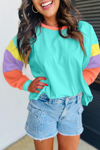 *Preorder* Wholesale Women's Colorblock Long Sleeve Top