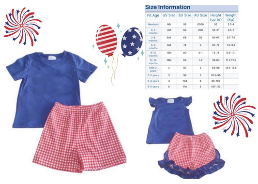 *Preorder* Wholesale Red/Blue Outfits