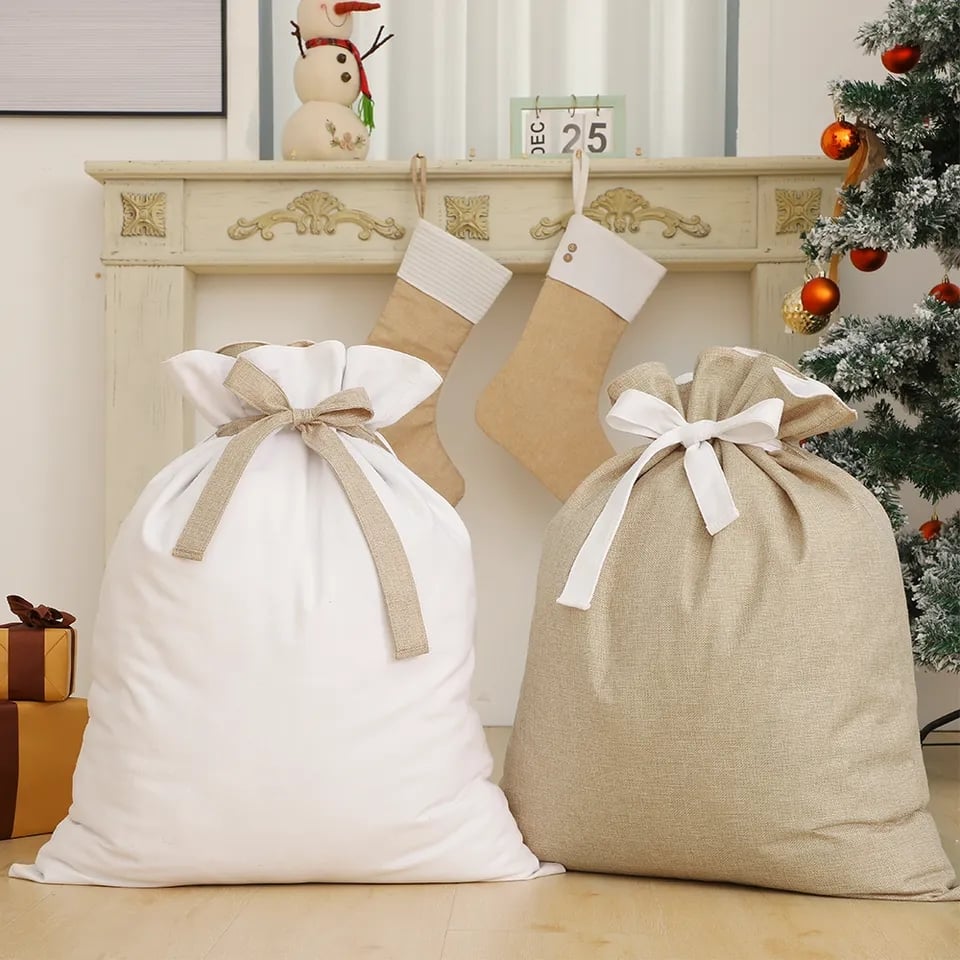 *Preorder* Wholesale Linen Santa Sack