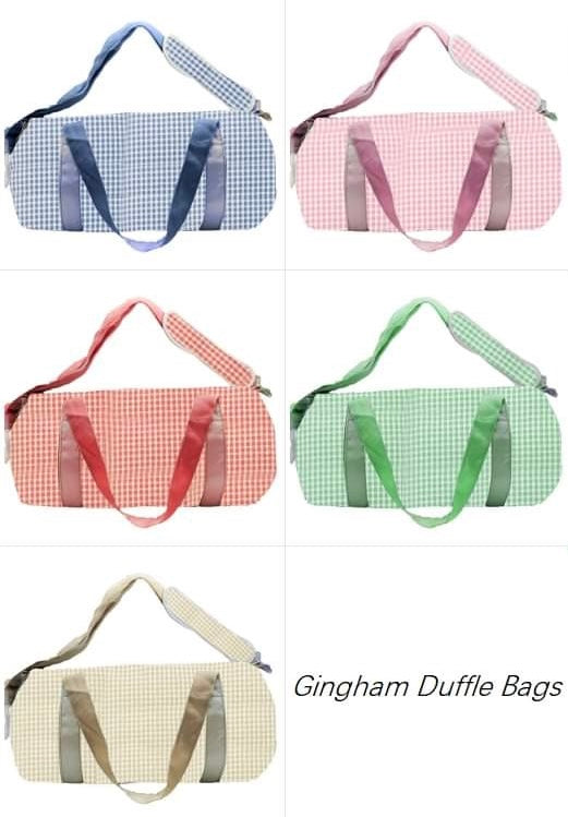 RTS • Wholesale Gingham Duffle Bag