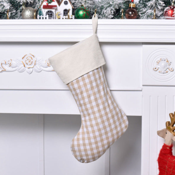 RTS • Wholesale Gingham Santa Sack & Stockings