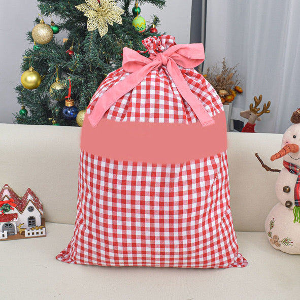 *Preorder* Wholesale Gingham Santa Sack & Stockings