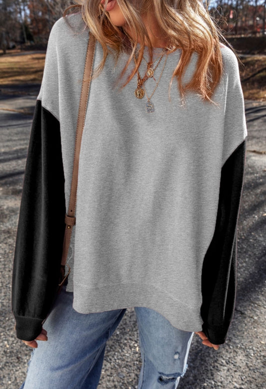 *Preorder* Wholesale Women's Two-Tone Drop Shoulder Sweatshirt