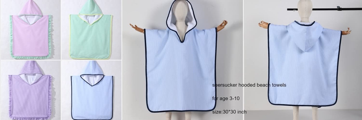 *Preorder* Wholesale Seersucker Hooded Towel