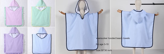 *Preorder* Wholesale Seersucker Hooded Towel