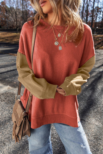 *Preorder* Wholesale Women's Two-Tone Drop Shoulder Sweatshirt