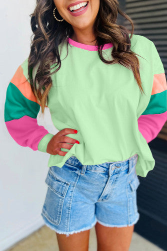 *Preorder* Wholesale Women's Colorblock Long Sleeve Top