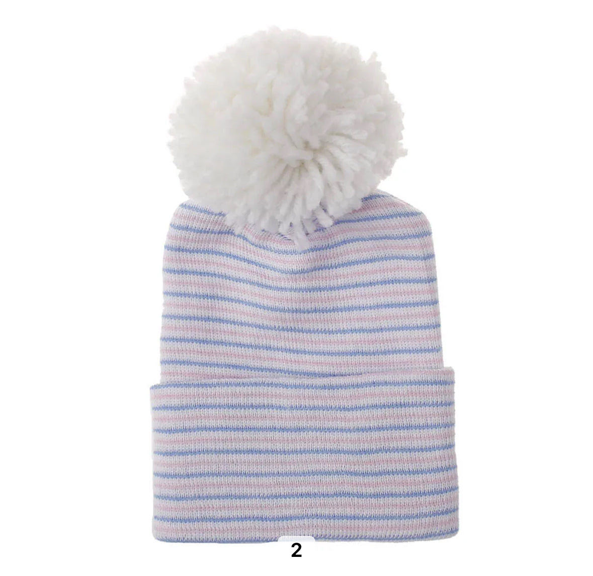 RTS • Newborn Pompom Hat