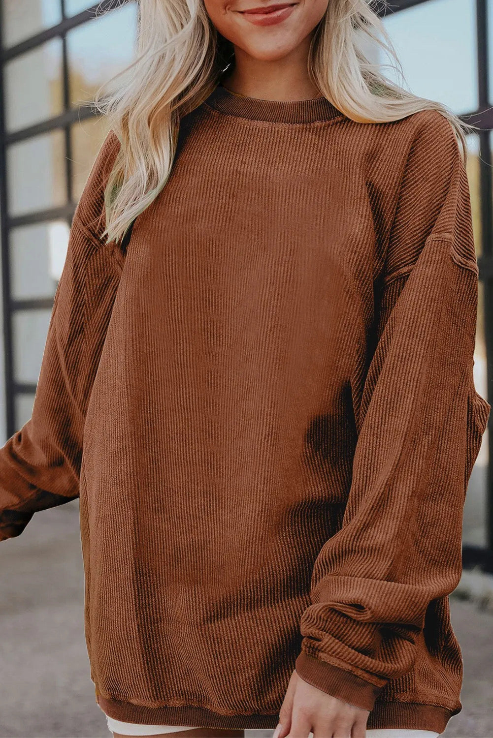 *Preorder* Wholesale Women's Oversized Corduroy Sweatshirt