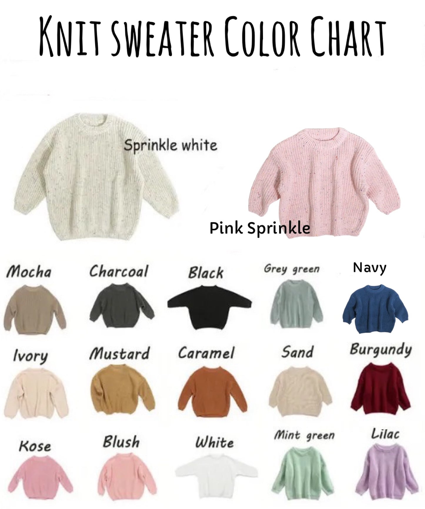 *Preorder* Wholesale Knit Sweater Infant Size