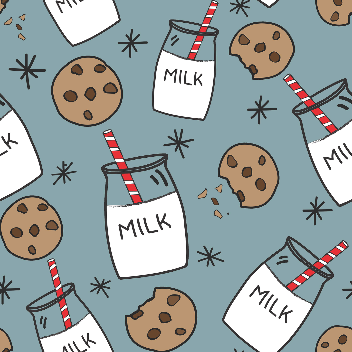 RTS • Wholesale Cookies & Milk Buttflap Pajamas